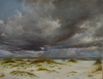Approaching Rain - 
  Alabama Point
   oil on canvas
      14" x 18""